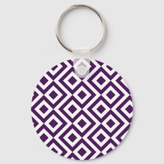 Porte-clés Meandre violet et blanc (Recto)