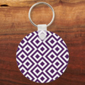 Porte-clés Meandre violet et blanc (Recto)