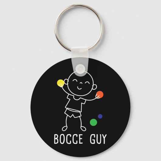 Porte-clés Mec de Bocce - Enthousiaste du jeu de boule sur ga (Recto)