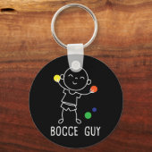 Porte-clés Mec de Bocce - Enthousiaste du jeu de boule sur ga (Recto)