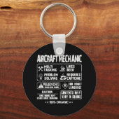 Porte-clés Mécanicien d'aéronef - Mécanique multitâche t - s (Recto)