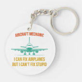 Porte-clés mécanicien d'avion je peux réparer les avions mais (Dos)