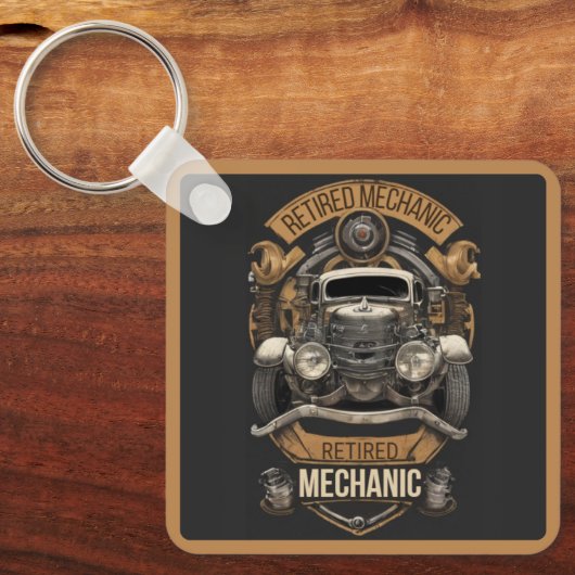 Porte-clés Mécanique à la retraite (Recto)