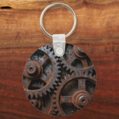 Porte-clés Mécanisme Industriel Rouillé (Recto)