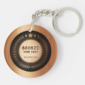 Porte-clés MÉDAILLE Bronze Champion DIY IMPRESSION PERSONNALI (Dos)