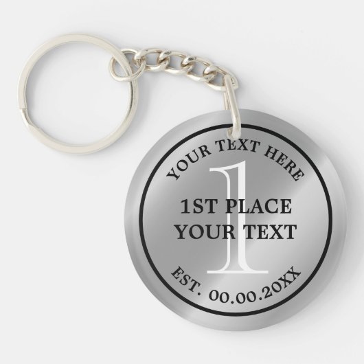 Porte-clés Médaille d'argent porte - clé pour la compétition (Devant)