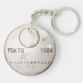 Porte-clés Médaille d'argent stérile Jeux olympiques de Tokyo (Dos)