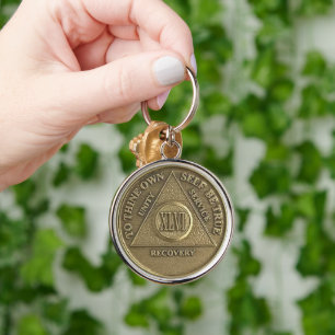 Porte-clés Médaille de Sobriété 46 Ans de Parcours de Guériso