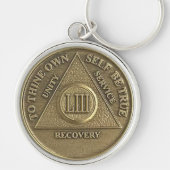 Porte-clés Médaille de Sobriété 53 Ans de Parcours de Guériso (Devant)