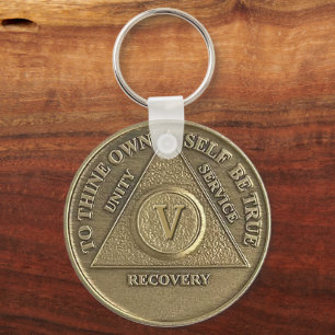 Porte-clés Médaille de Sobriété sur mesure pendant 5 ans