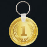 Porte-clés Médaille d'or 1ère place bouton gagnant<br><div class="desc">Elégant champion 1 e place médaille d'or design / 1er Place design qui rend un prix incroyable pour l'excellence ou la réussite.</div>