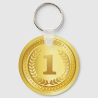 Médaille d'or 1ère place bouton gagnant
