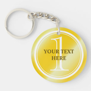 Porte-clés Médaille d'or porte - clé pour la 1ère place en