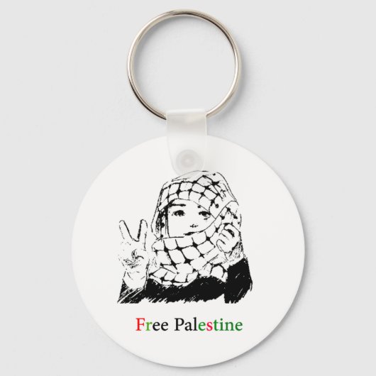 Porte-clés Médaille Free Palestine (Recto)