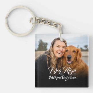 Porte-clés Médaille photo personnalisée pour maman de chien