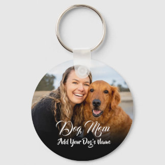 Porte-clés Médaille Photo Personnalisée pour Maman de Chien