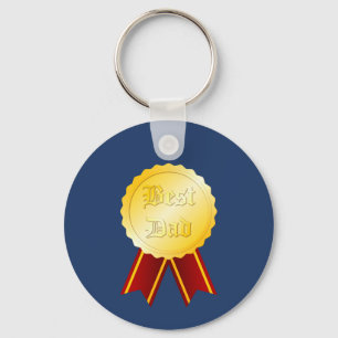 Porte-clés Médaille Ruban Meilleur Papa Fête des Pères