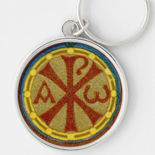 Porte-clés Médaillon Chi Rho / Alpha Omega de SNV 36