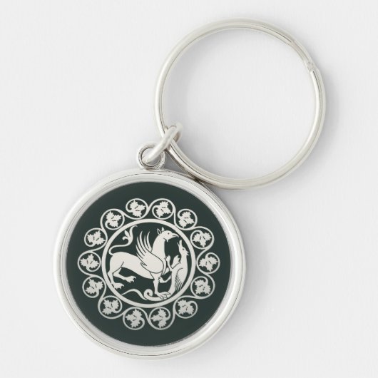 Porte-clés Médaillon de combat de griffon médiéval (Devant)