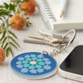 Porte-clés Médallion Turquoise Tranquillité (Devant droit)