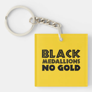 PORTE-CLÉS MÉDALLIONS NOIRES PAS D'OR