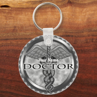 Porte-clés Médecin argenté