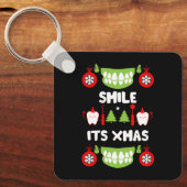 Porte-clés Médecin dentaire Xmas (Recto)