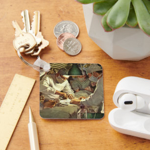 Porte-clés Médecine Vintage, médecins pratiquant une chirurgi