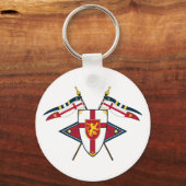 Porte-clés Medieval Shield and Flags Keychain (Recto)