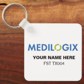 Porte-clés MEDILOGIX carré ajouter du texte (Recto)