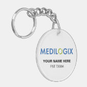 Porte-clés MEDILOGIX Keychain Round Add Text (Devant gauche)