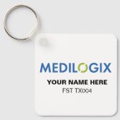 Porte-clés MEDILOGIX Keychain Square Add Text (Recto)