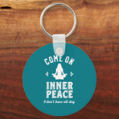 Porte-clés Méditation de Yoga sarcastique amusante dans la pa (Recto)