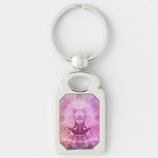 Porte-clés Méditation du Yoga spirituel Zen coloré