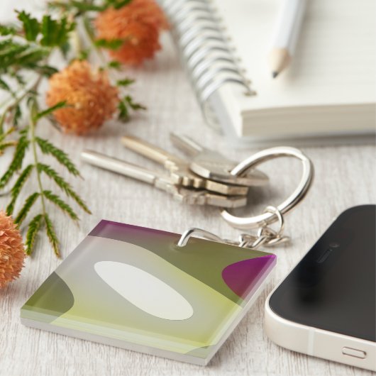 Porte-clés Méditation verte 6001 (Devant Droit)