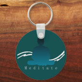 Porte-clés "Méditez" Beau Bouddha. (Recto)