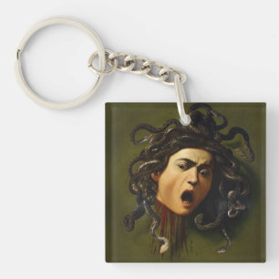 Porte-clés Medusa tête Caravaggio peinture art mythologie can