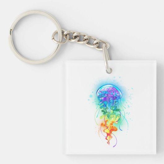 Porte-clés Méduse arc-en-ciel (Devant)