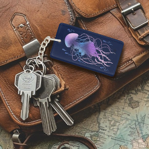 Porte-clés Méduse Éthérée Violet Bleu