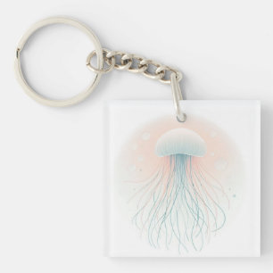 Porte-clés méduse marine/plage/côtière