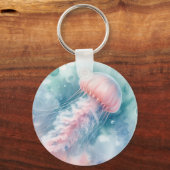 Porte-clés Méduse Rose Monogramme et Nom (Recto)
