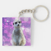Porte-clés Meerkat Avec Éperche Rose, (Dos)