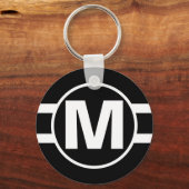 Porte-clés Mega Black Retro Monogramme (Recto)