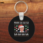 Porte-clés Mega La La Donald Trump Potus 47 Mauvais Noël (Recto)