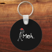 Porte-clés Meh. Funny Christmas Introvert  (Recto)