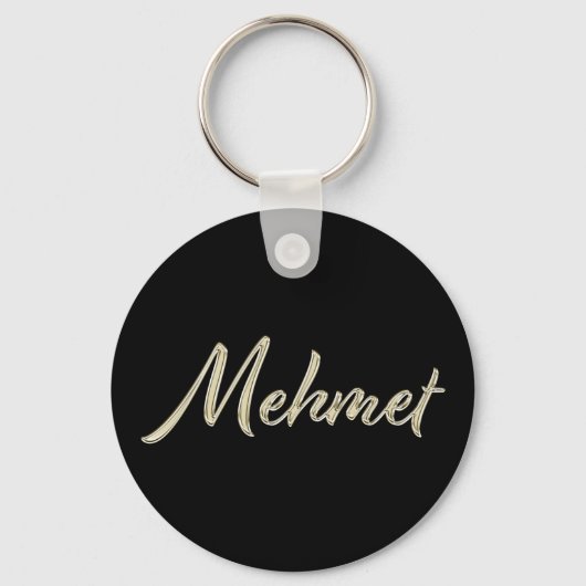 Porte-clés Mehmet Name whitegold Button (Recto)