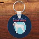 Porte-clés Meilleur Akbash Papa Jamais Aquarelle Chiens (Recto)