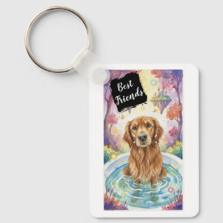 Porte-clés Meilleur Ami Chien Golden Retriever