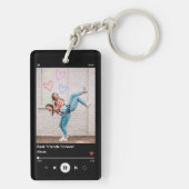 Porte-clés Meilleur Ami Photo & Nom Music Player Noir (Dos)