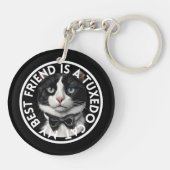 Porte-clés Meilleur ami Tuxedo Chat (Dos)